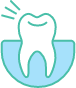 Animated tooth and soft tissue representing gum disease treatment